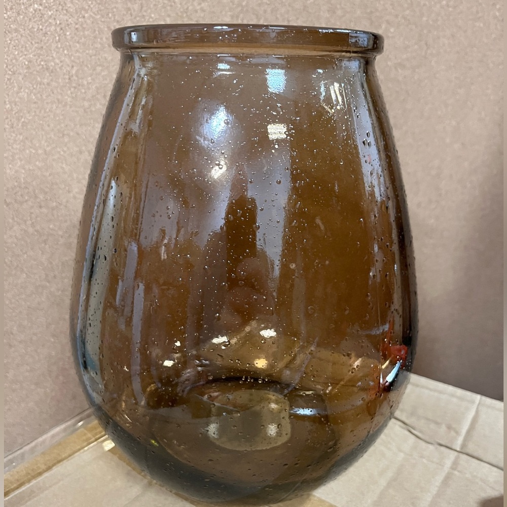 Amber Glass Vase